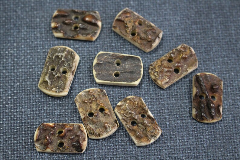 Handmade antler buttons Antler Buttons Elk horn buttons Etsy