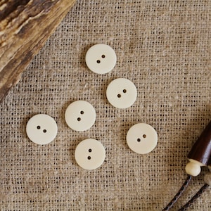 Bone Buttons, Handmade Bone Buttons, White Bone Buttons, White Bone Sewing Buttons, Natural Bone Buttons, Handmade Sewing Bone Buttons
