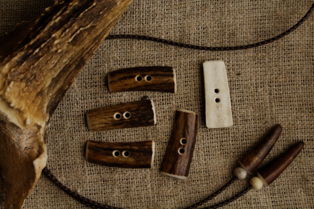 Handmade Antler Buttons, Antler Buttons, Elk Horn Buttons, Deer Horn