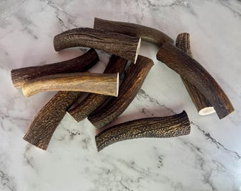 Knivhandtag av hjorthorn | Naturligt DIY-hantverk, 160 mm