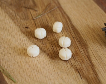 Handmade Natural Bone Beads, 10-13mm