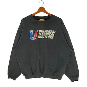 Vintage sweatshirt van het Universal Technical Institute, maat Large