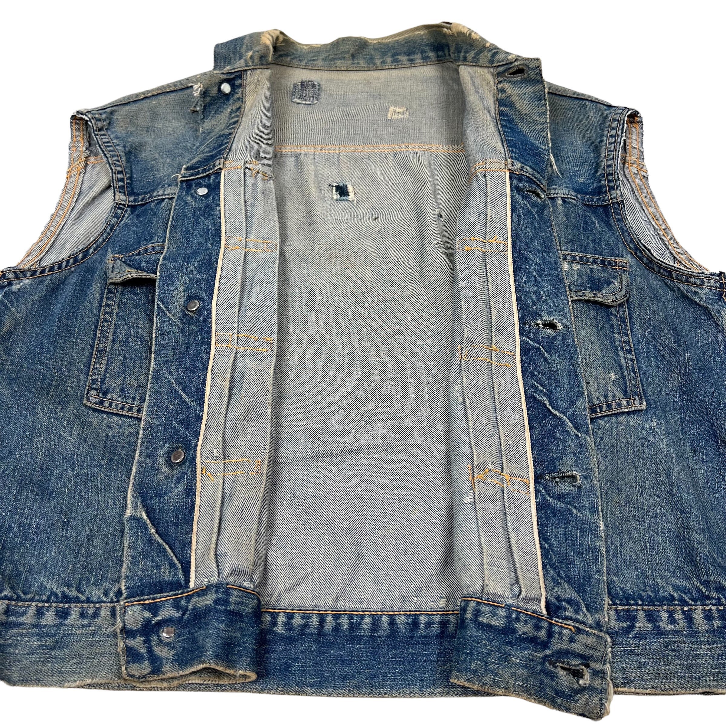 Vintage 1950s Original Levi's 507XX Jacket Biker Cut-off Vintage 1950s Original Levi's 507XX Jacket Biker Cut-off