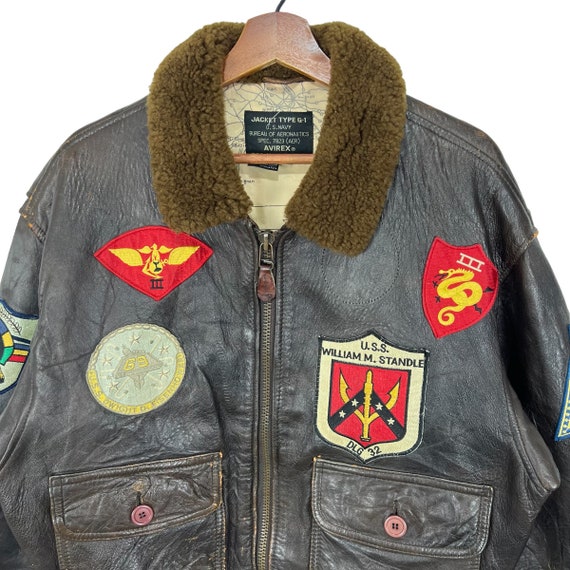 Vintage Avirex Type G-1 Jacket U.S Navy Leather J… - image 4