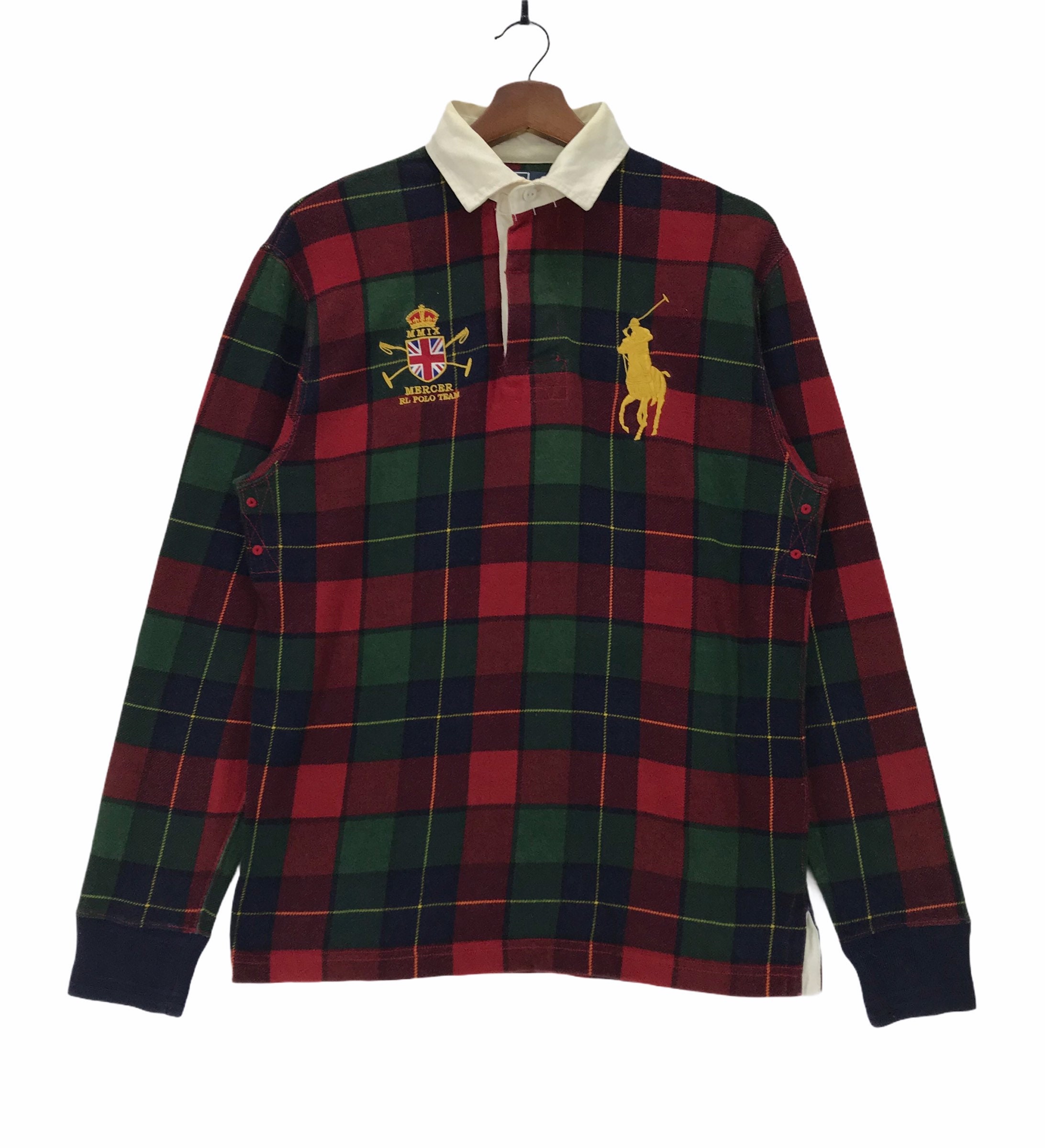 Vintage Mercer RL Polo Team Collar Button Sweatshirt - Etsy