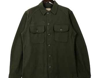 ヴィンテージ40s wool field shirt マチ付き ビンテージ40's○TUF NUTマチ付きワークシャツsize 14-2