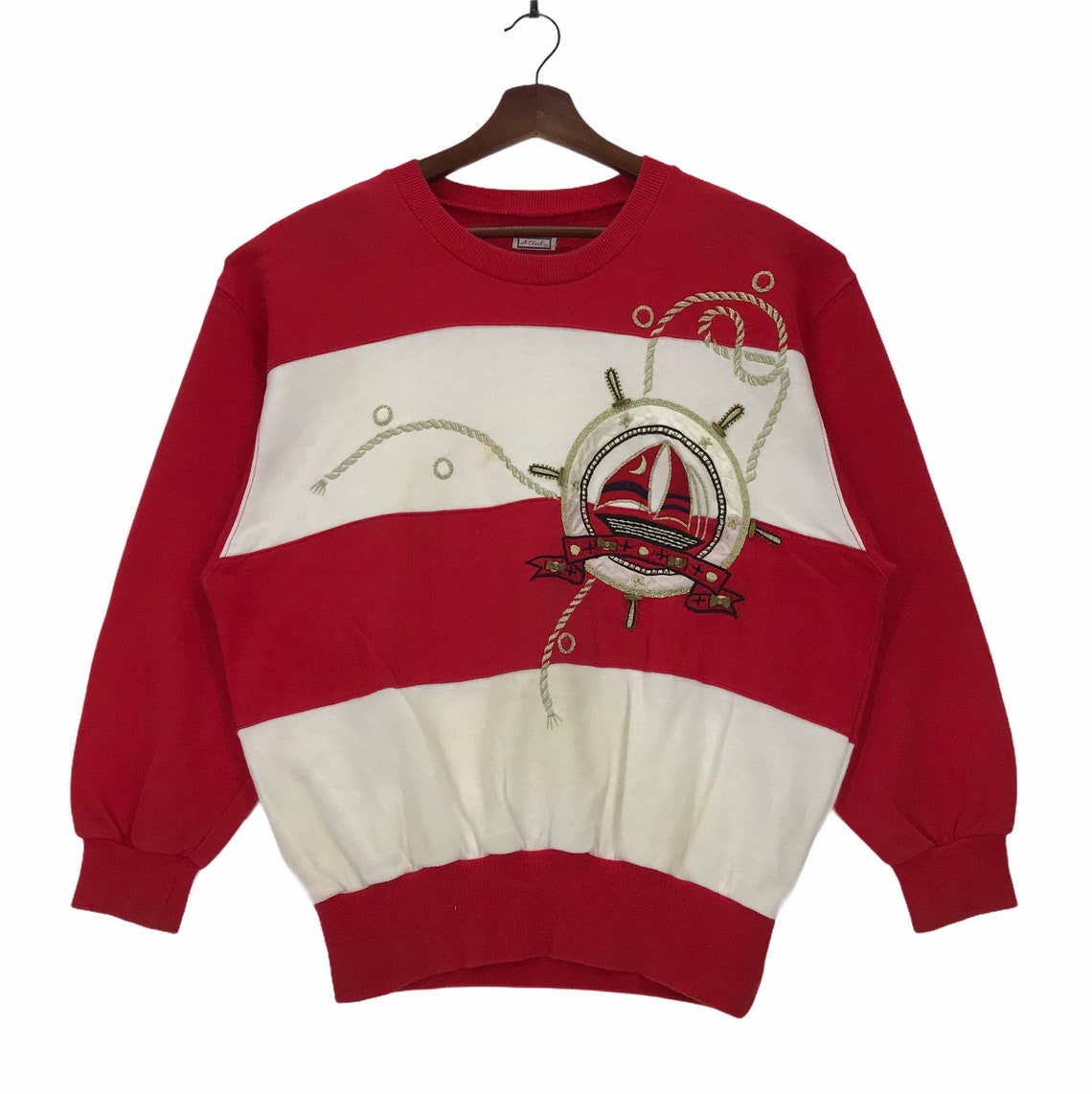Vintage Sail Club Sweatshirt Crewneck Broderie Voilier Yacht Etsy France