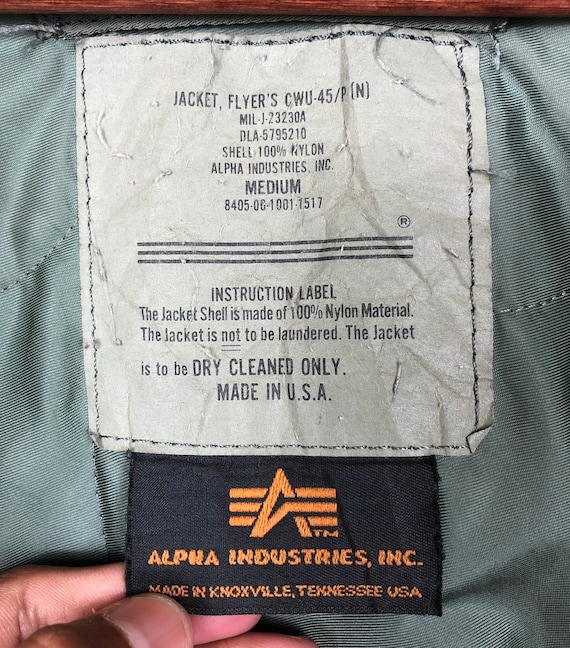 Alpha Industries CWU-45 Bomber Flight Jacket Size Medium - Etsy Canada