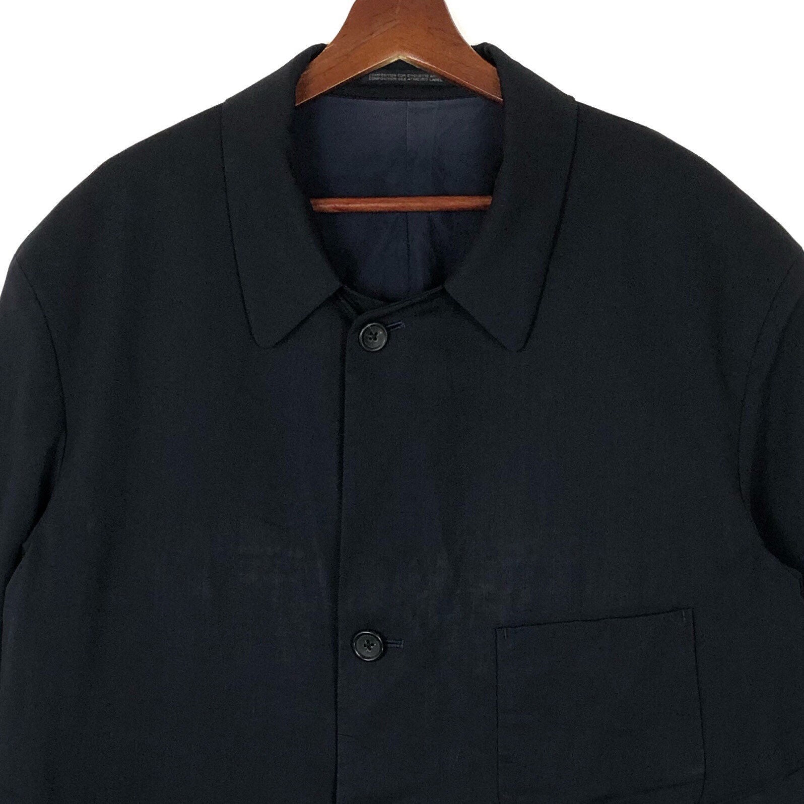 ジャケット・アウター Yohji Yamamoto 90s Wool Gabardine Jacket WOOL GABARDINE LEFT DOUBLED JACKET – THE SHOP YOHJI YAMAMOTO