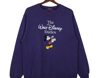 Moletom vintage do Mickey Mouse da Walt Disney Studios, tamanho pequeno.
