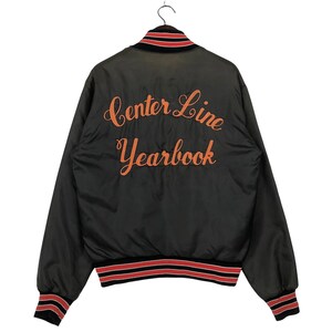 Vintage De Long Sportwear Center Line Yearbook Nylon Varsity Satin Jacket CLHS Jacket
