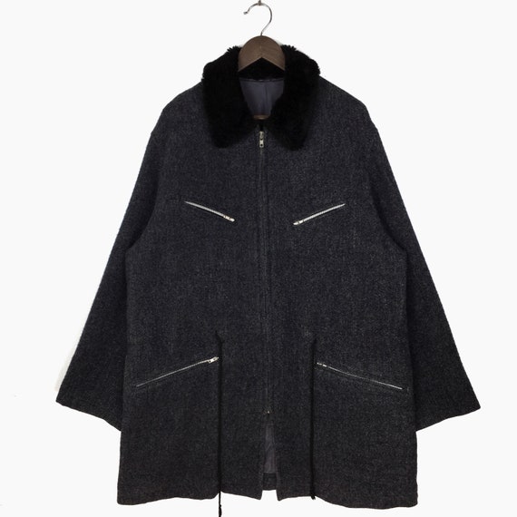 Y's for men, 02FW TWEED ZIP UP COAT