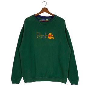 Vintage Disney Pooh Sweatshirt Disney Animated Cartoon Pooh Sweatshirt Crewneck Size Medium
