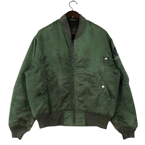 Vintage Army Air Force Intermediate MA-1 Bomber Jacket Size Vintage Army Air Force Intermediate MA-1 Bomber Jacket Size