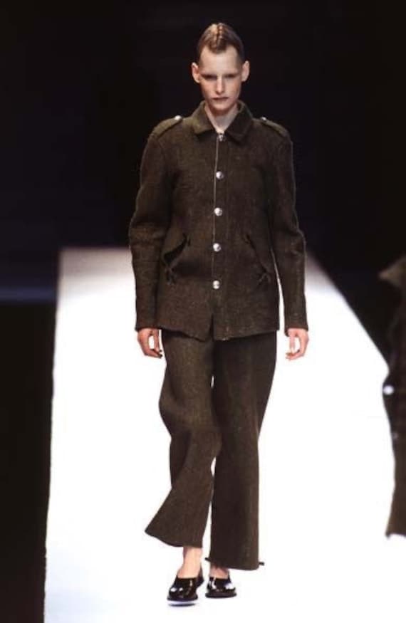 Stunning AW 1996 Yohji Yamamoto Jacket Wool Blend 