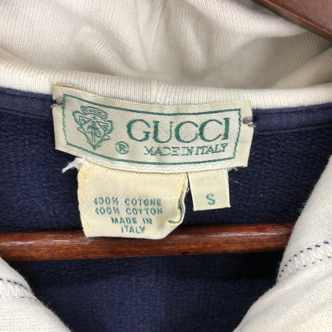 Vintage Gucci Zip up Hoodie Sweatshirt Small Logo Embroidery - Etsy