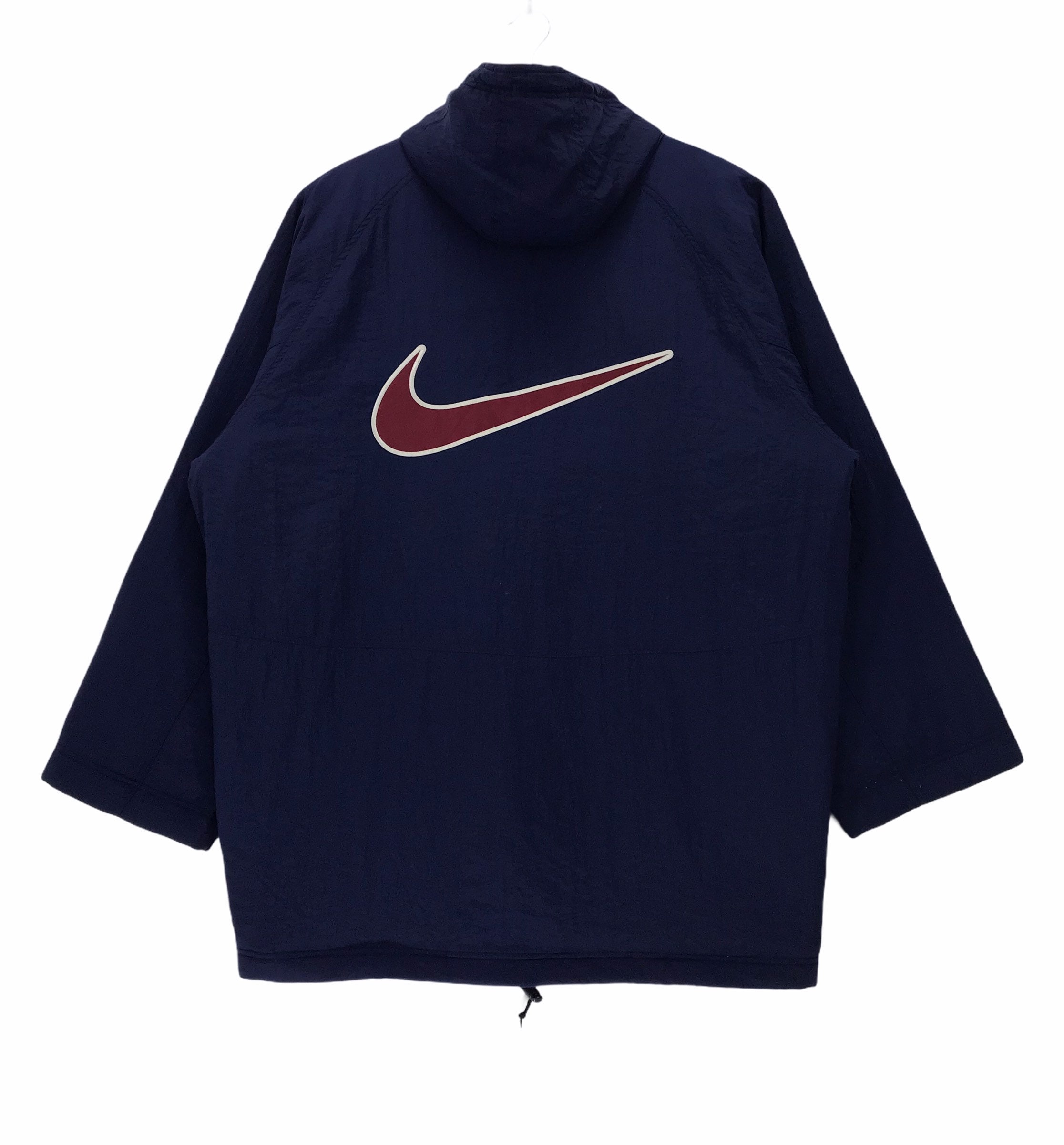 Vintage 90s Nike Big Logo Hoodie Jacket, Blue Navy, Large - Etsy