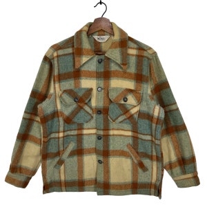Vintage 80s Woolrich Hunting Coat Woolrich Plaid Wool Coat Size