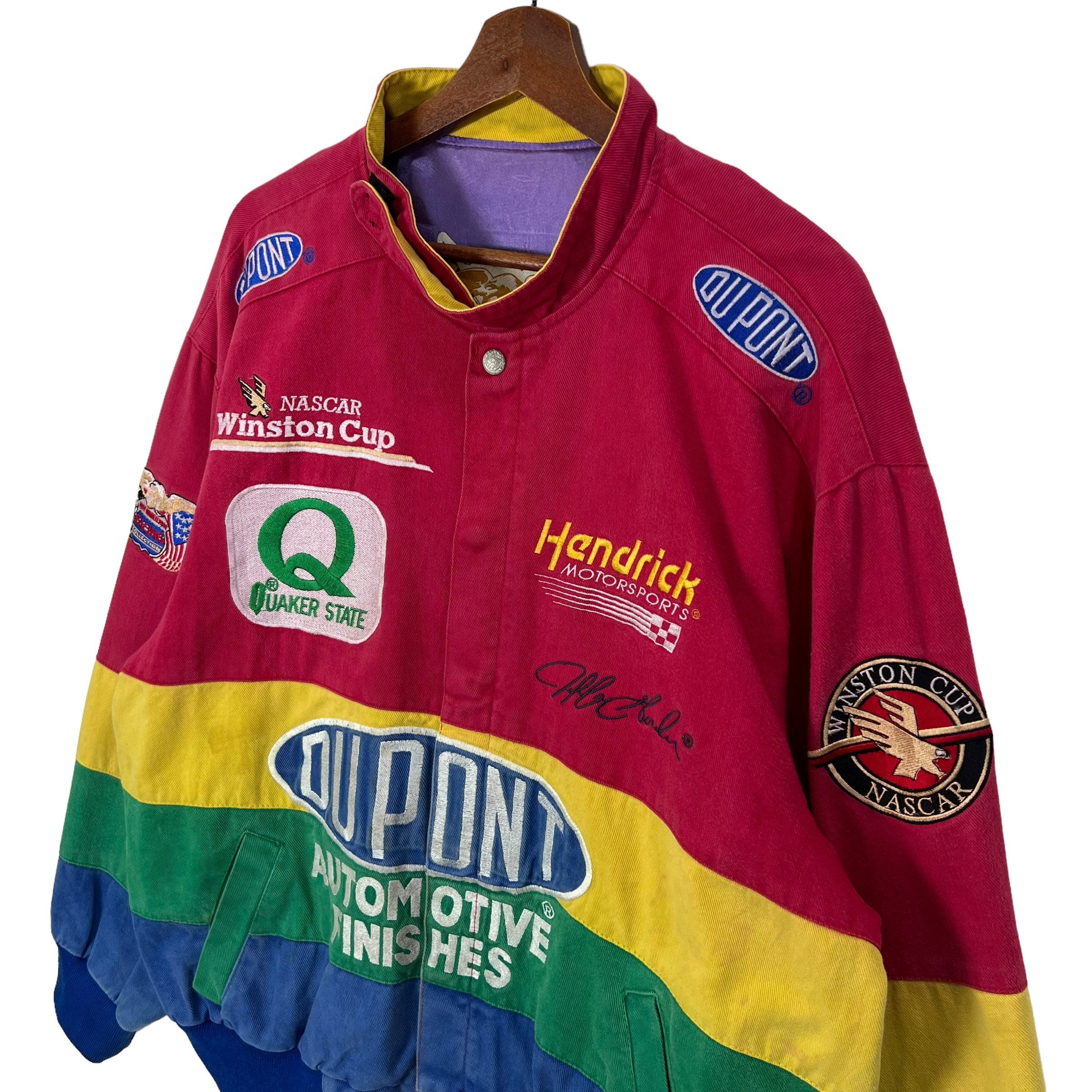 Vintage Jeff Hamilton Nascar Dupont Rainbow Vintage Racing Jacket