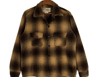 Vintage 50s/60s Chippewa Woolen Mills Flannel Plaid Jacket Red