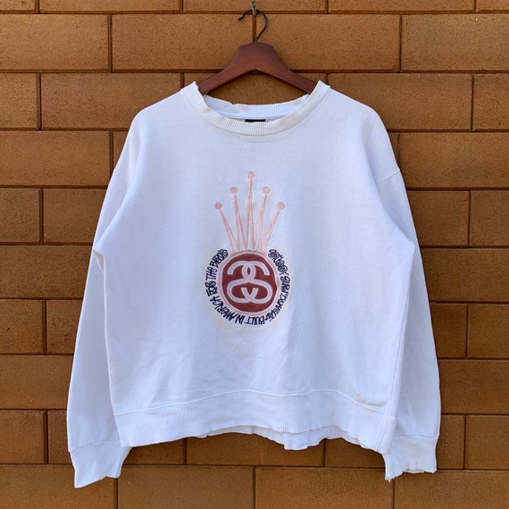 Vintage Stussy Crewneck Embroidery Stussy Logo Swe