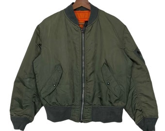 Medium Vintage 70s MA-1 US Military Flight Jacket Reversible Medium Vintage 70s MA-1 US Military Flight Jacket Reversible