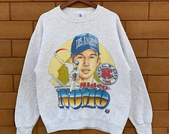 Sudadera vintage de los 90 de los LA Dodgers de la MLB, Hideo Nomo