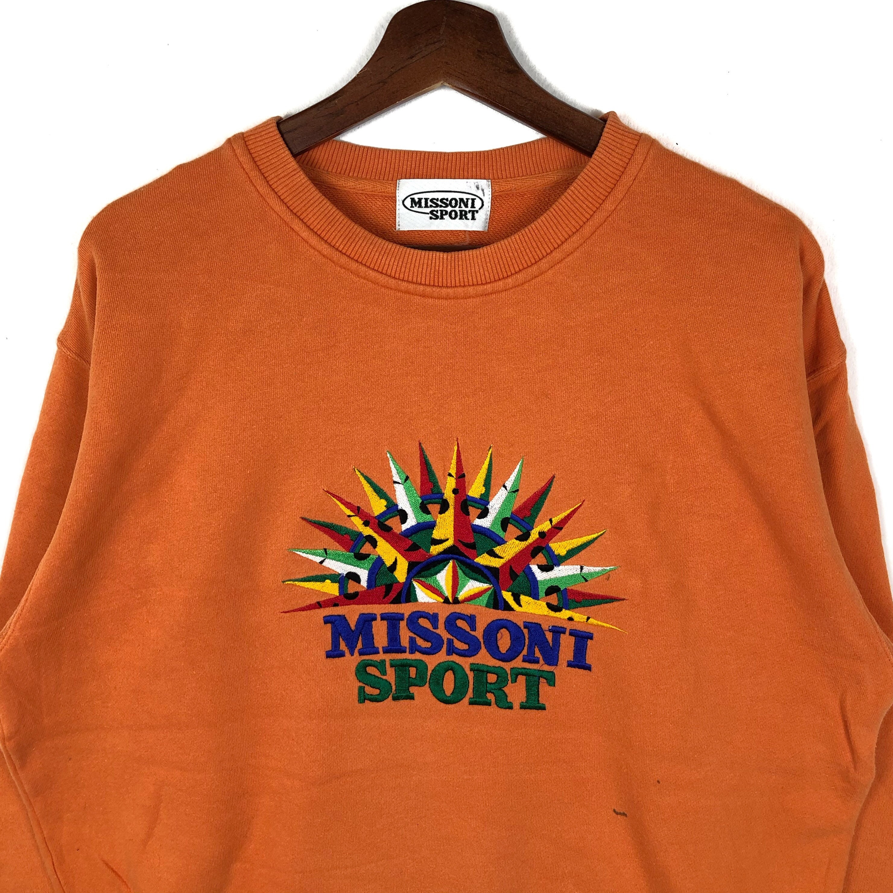 T-shirt Vintage Missoni Sport Homme Années 2000 Coton Texturé Bleu - Taille XXXL