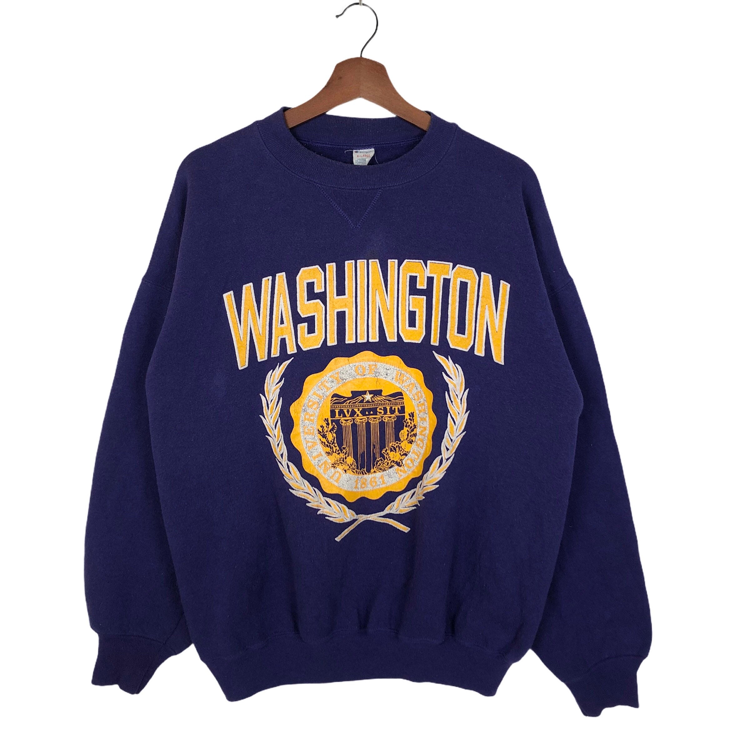 Vintage 90s University of Washington Sweatshirt Crew Neck Big - Etsy