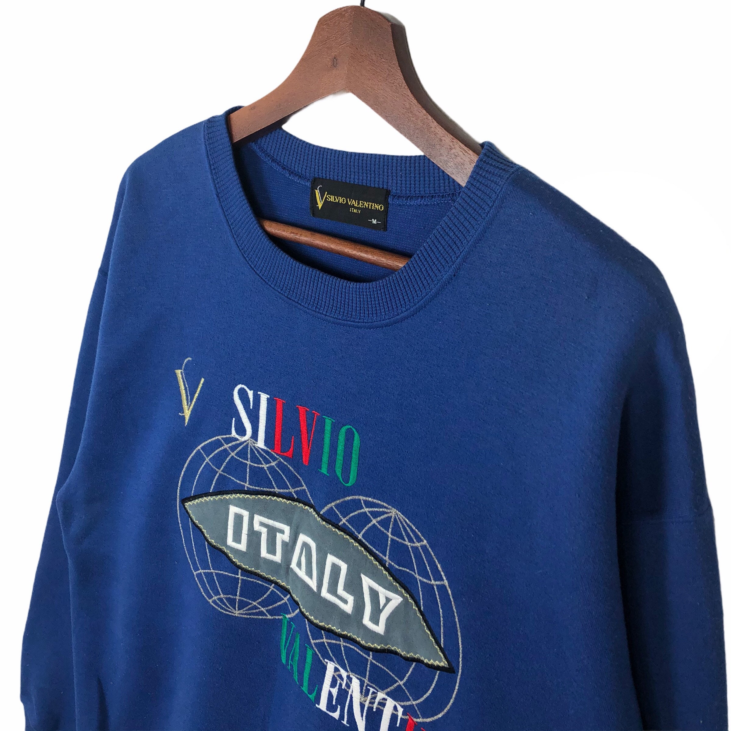 Vintage Silvio Valentino Sweatshirt Crewneck Embroidery Logo - Etsy