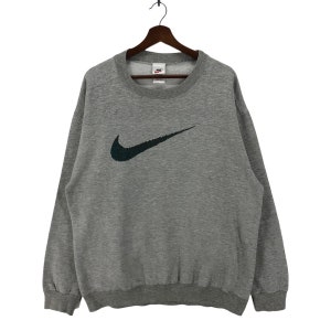 Vintage Nike Swoosh Sweatshirt Crewneck Nike Swoosh Big Logo Pullover Jumper Size Medium