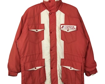 希少 90's トヨタ トムス ロゴプリント レーシングジャケット Lサイズ