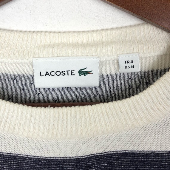 Vintage Lacoste Striped Sweater Jumper Pullover S… - image 6