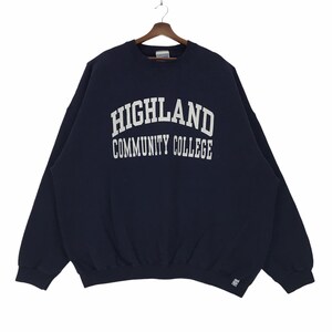 Vintage 90’s Highland Community College Crewneck Big Logo Print Spellout Sweatshirt