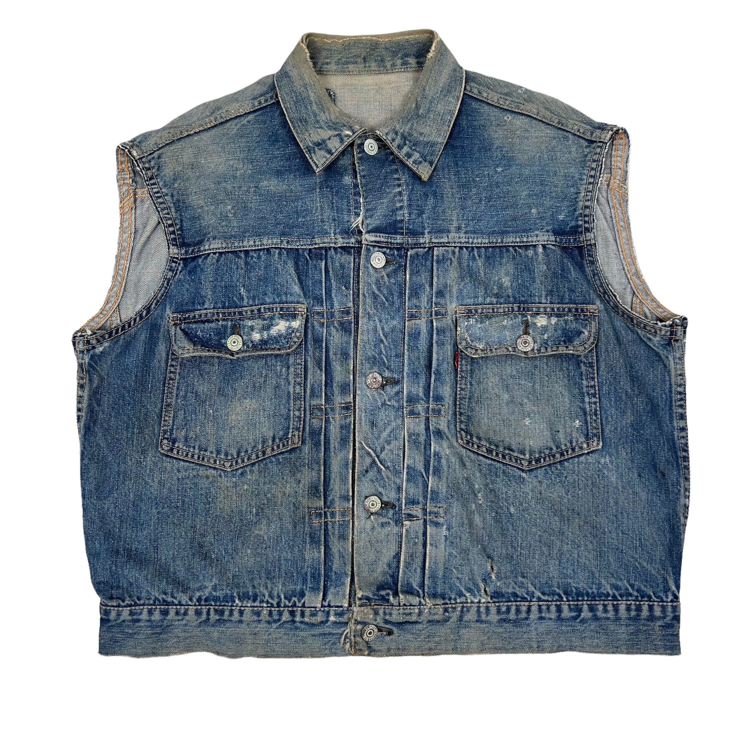 Vintage 1950s Original Levi's 507XX Jacket Biker Cut-off Vintage 1950s Original Levi's 507XX Jacket Biker Cut-off