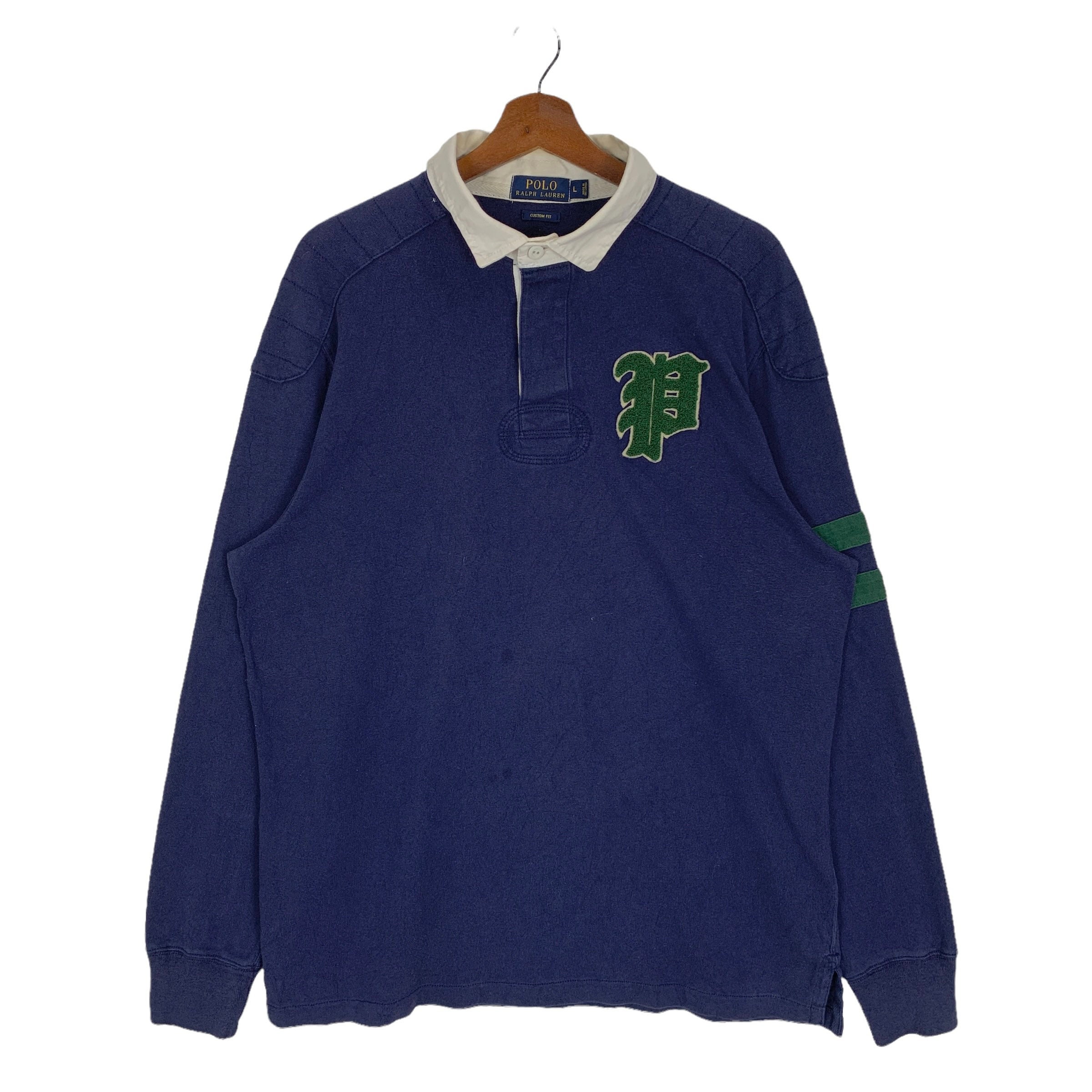 Vintage Polo Ralph Lauren 67 Rugby Shirt Long Sleeve Polo Shirt Size ...