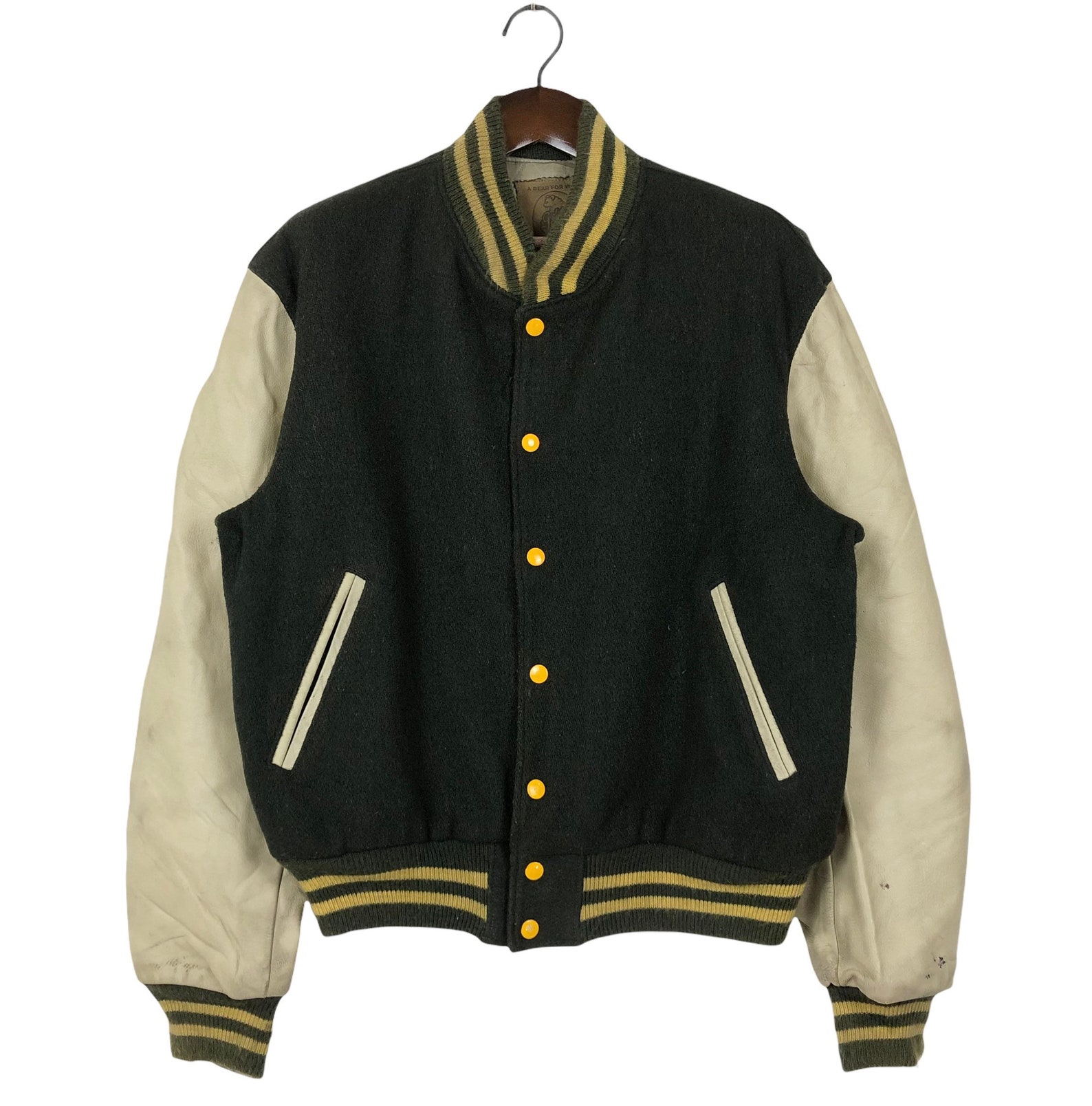 Vintage 80s Golden Bear Varsity Jacket Board Sailing Team - Etsy