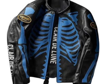 VTG Vanson Leathers Race Team Leather Bomber Jacket - Size XL - Etsy