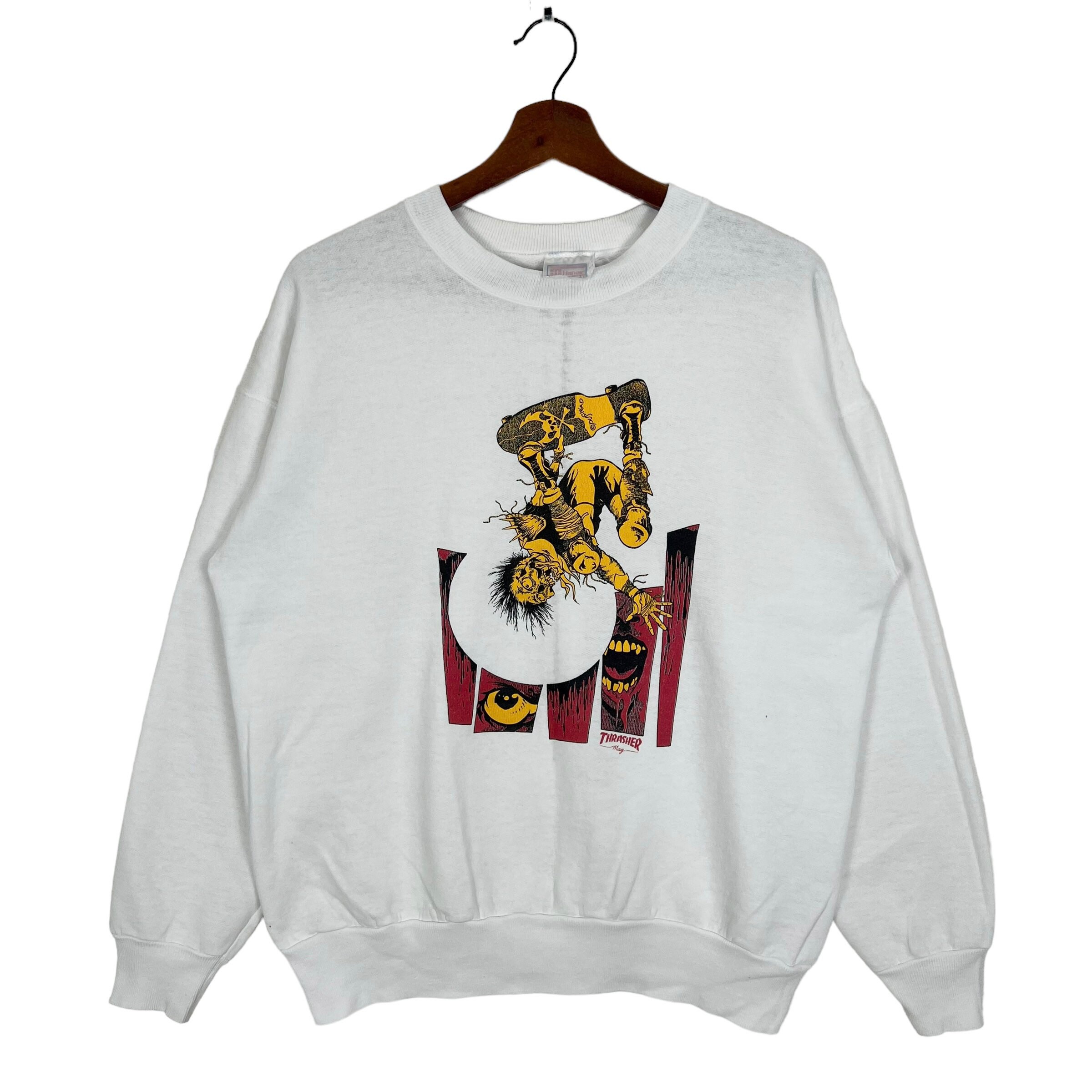 Vintage 90s Thrasher Pushead Art Sweatshirt - Skateboard