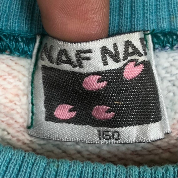 Vintage Naf Naf Sweatshirt Naf Naf Art Design Sweatshirt Size XS 