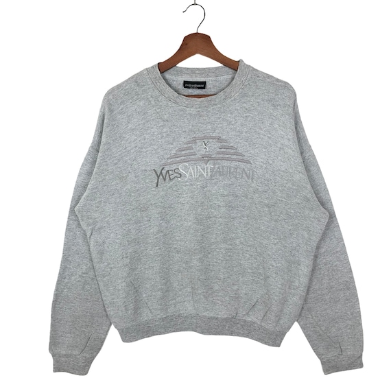 Vintage Yves Saint Laurent Sweatshirt Jumper Pullover Big Logo ...