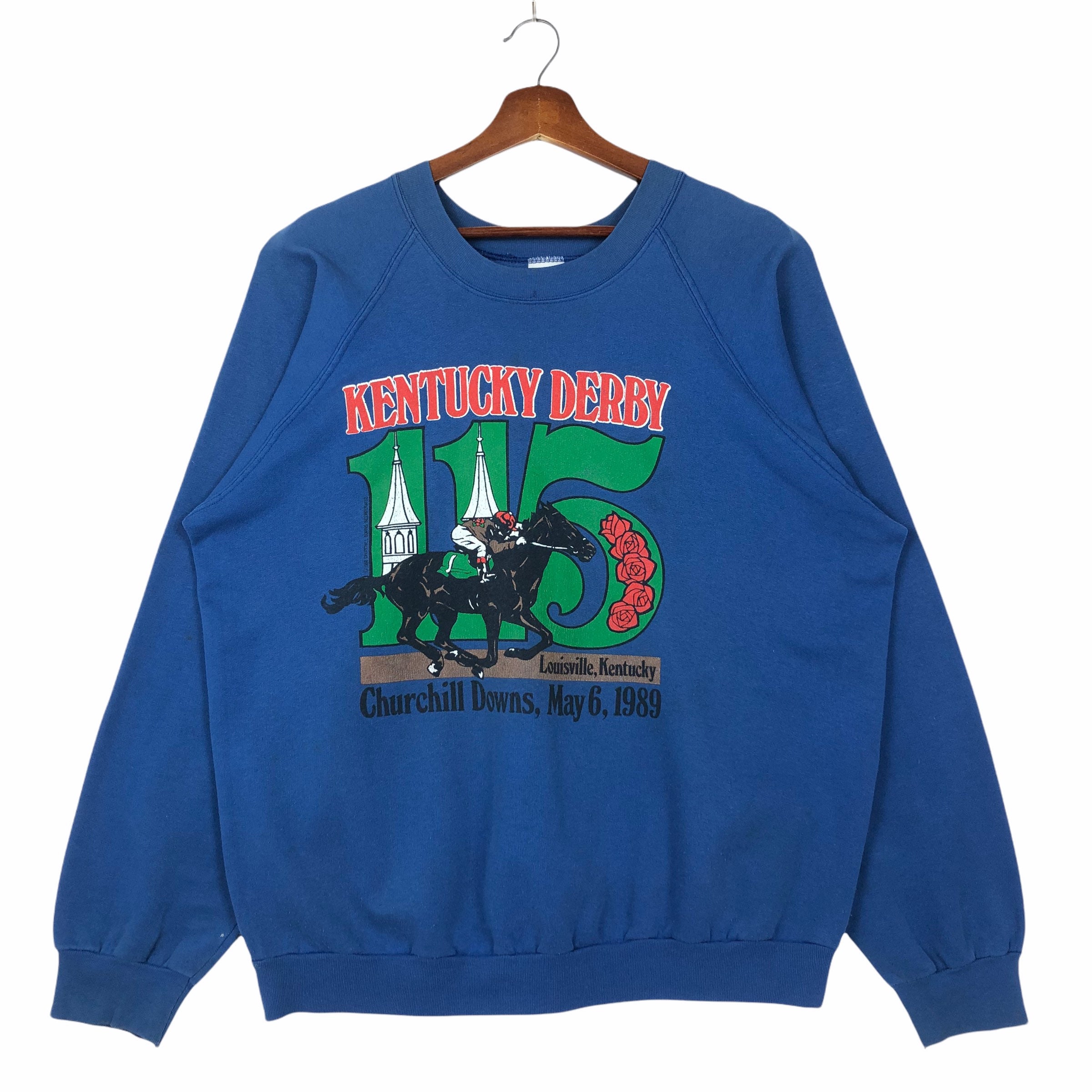 Vintage 1989 Kentucky Derby Sweatshirt: 115th Anniversary Pullover 