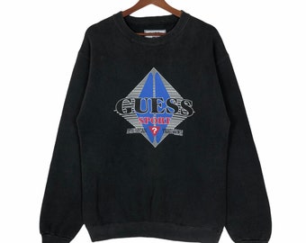 Vintage 1997 Guess Athletic Heavily Distressed Embroidered 