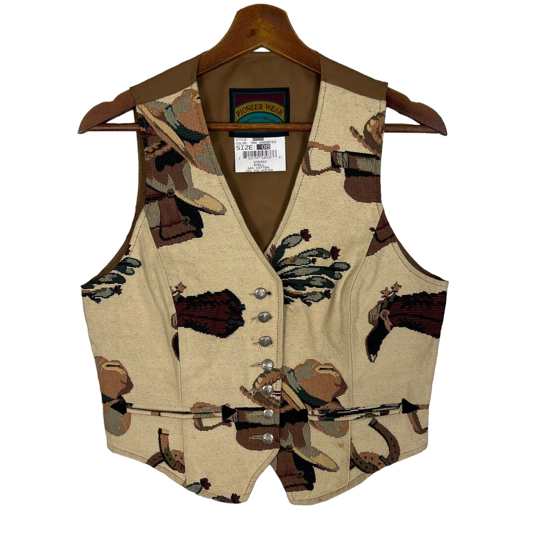 Vintage 70s Pioneer Wear Western Vest - Etsy Vintage 70s Pioneer Wear Western Vest - Etsy