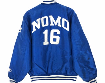 HIDEO NOMO LA DODGERS STARTER STYLE MLB JACKET SATIN JAPAN EXCLUSIVE MEN S  *RARE