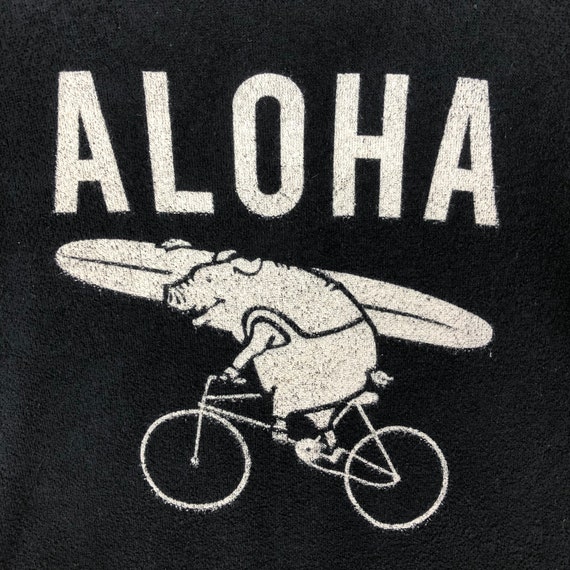 Vintage Aloha Surf Tee  Hogg Riding Bicycle Surf … - image 4