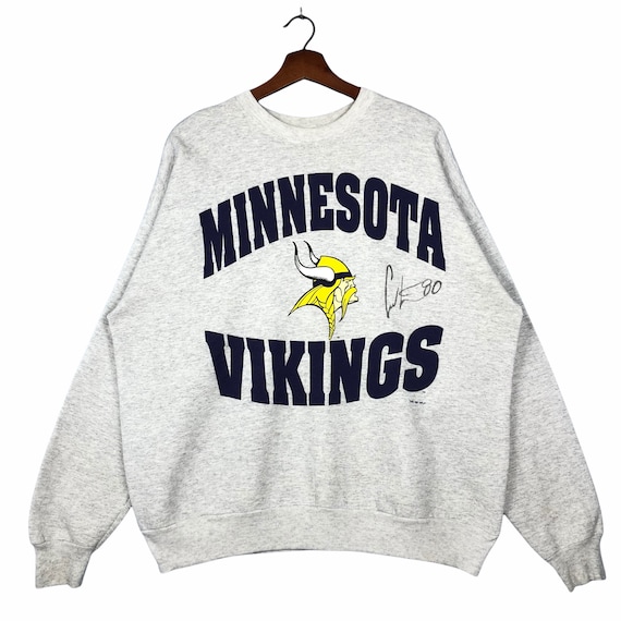 Vintage 90s Minnesota Vikings Sweatshirts Big Logo Minnesota Vikings Etsy UK