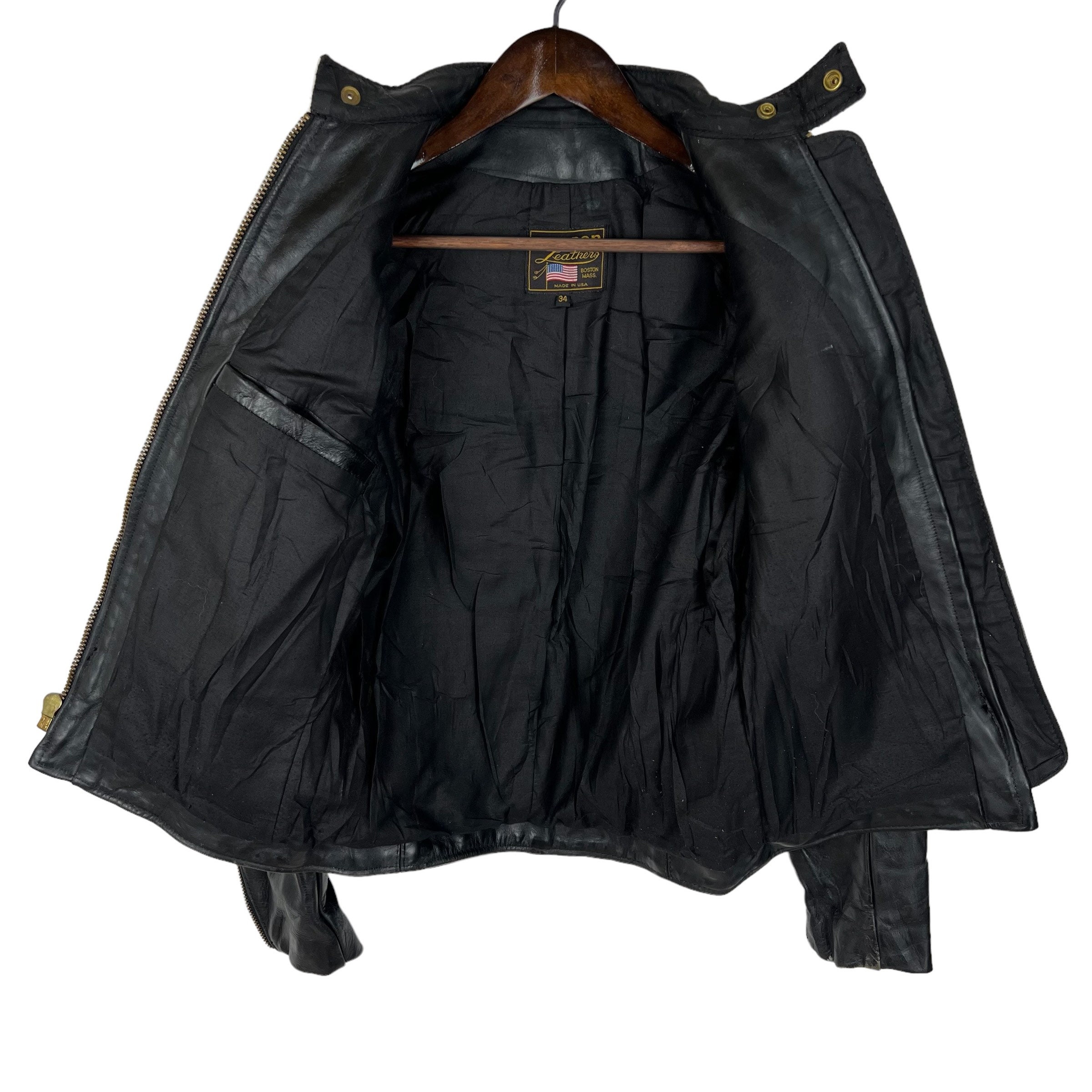 ジャケット・アウター vanson leather jacket 34 Vintage Vanson Leather Biker Jacket Size 34 - Etsy