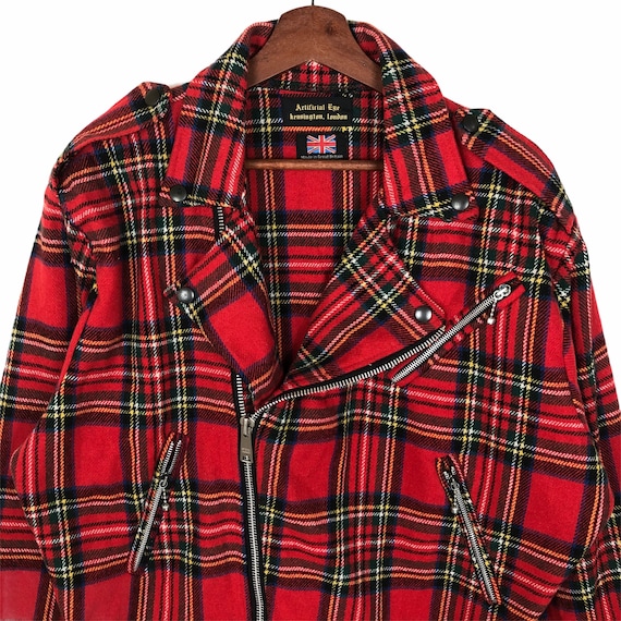 Vintage 70s Tartan Biker Jacket: Vivienne Westwood Style - Etsy