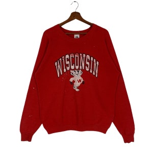 Vintage 90s Wisconsin Badgers Sweatshirt - Big Logo - Size XLarge
